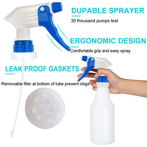 Plastic Spray Bottle 2 Pack, 24 oz Heavy Duty Water Spraying Bottles