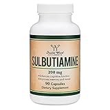 Sulbutiamine Capsules (Nootropic Supplement for Memory, Motivation, Mood, and Focus) Lifts Brain Fog - Made in USA, Third Party Tested, 200mg by Double Wood Supplements (90 Count)
