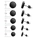 UHIBROS Black Earrings for Men, Stainless Steel Mens Earrings for Men Women Hypoallergenic Cartilage Earrings Pack 5 Pairs 4mm-8mm