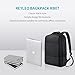 REYLEO Backpack Business Laptop Backpack Men Women School Bag Water-resistant Rucksack for Work College Travel - Black RB07