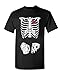 Mens Skeleton Maternity Pizza & Beer Black T-Shirt