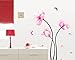 Wall Decal Pink Flower - Wall Mural Peel and Stick - Removable Vinyl Wall Sticker Home Decor by Dooboe
