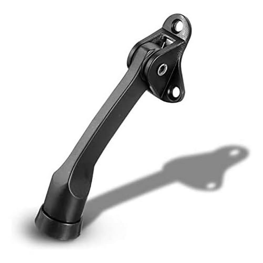 Screw Door Stop Black Heavy Metal Door Stops Kick Down Door Stop for Garage Gate Office Home