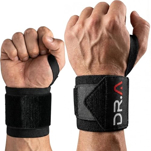 Dr. Arthritis Gym Wrist Wraps (18"/45 cm)-Lifting Wrist Straps for Weightlifting-Heavy Duty Gym Straps With Thumb Loops-Wrist Wraps for Working Out Protection & Weight Lifting-For Men & Women