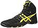 ASICS Men's Dan Gable Ultimate 4 Wrestling Shoe, Black/Yellow/Gunmetal, 8.5 M US