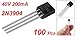 Uxcell a11102000ux0360 2N3904 Three Terminal Through Hole NPN Transistors, 100 Piece