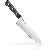 Sunhouse Chef Knife, 7.5 Inch High Carbon Stainless Steel Sharp Kitchen Knife with Ergonomic Handle, Ultra-durable 2-layer Molded Handle, A Useful Chef Gift for Mom and Dad