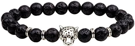 Lava Rock Stone Bead Bracelets Beeded Tiger Elastic Bracelet,8MM