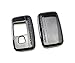 iJDMTOY (1) Exact Fit Glossy Metallic Black Smart Key Fob Shell Cover For 2010-2016 Land Rover 5-Button Key Fit Ranger Rover Sport, Range Rover, LR4, Evoque, etc