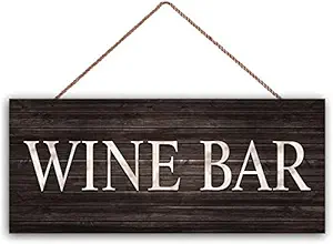 FQDIQI Wine BAR Wood Sign Home Garden Housewarming Gift Art Wall Door Décor Gift