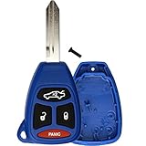 KeylessOption Just the Case Keyless Entry Remote Control Car Key Fob Shell Replacement for KOBDT04A-Blue