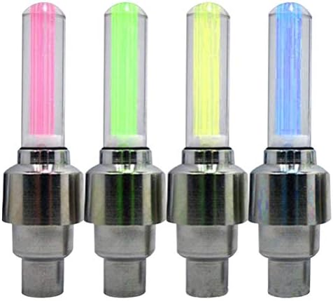 UGUAX 4Pcs Color Wheel Lights Cool Bike Tire Wheel LED Lights Gas Nozzle Lamp for Bicycle Taillights