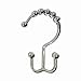 Freetophome Stainless Steel Double Shower Curtain Hooks, Polished Chrome, Rustproof, Bathroom Hooks for Curtain Rod, Set of 12