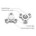 Gorilla Spinners - Upgraded High Speed Fidget Spinner Toy with 3 Stainless Steel Balls and Spinning Top Attachment in Premium Metal Gift Box (White)