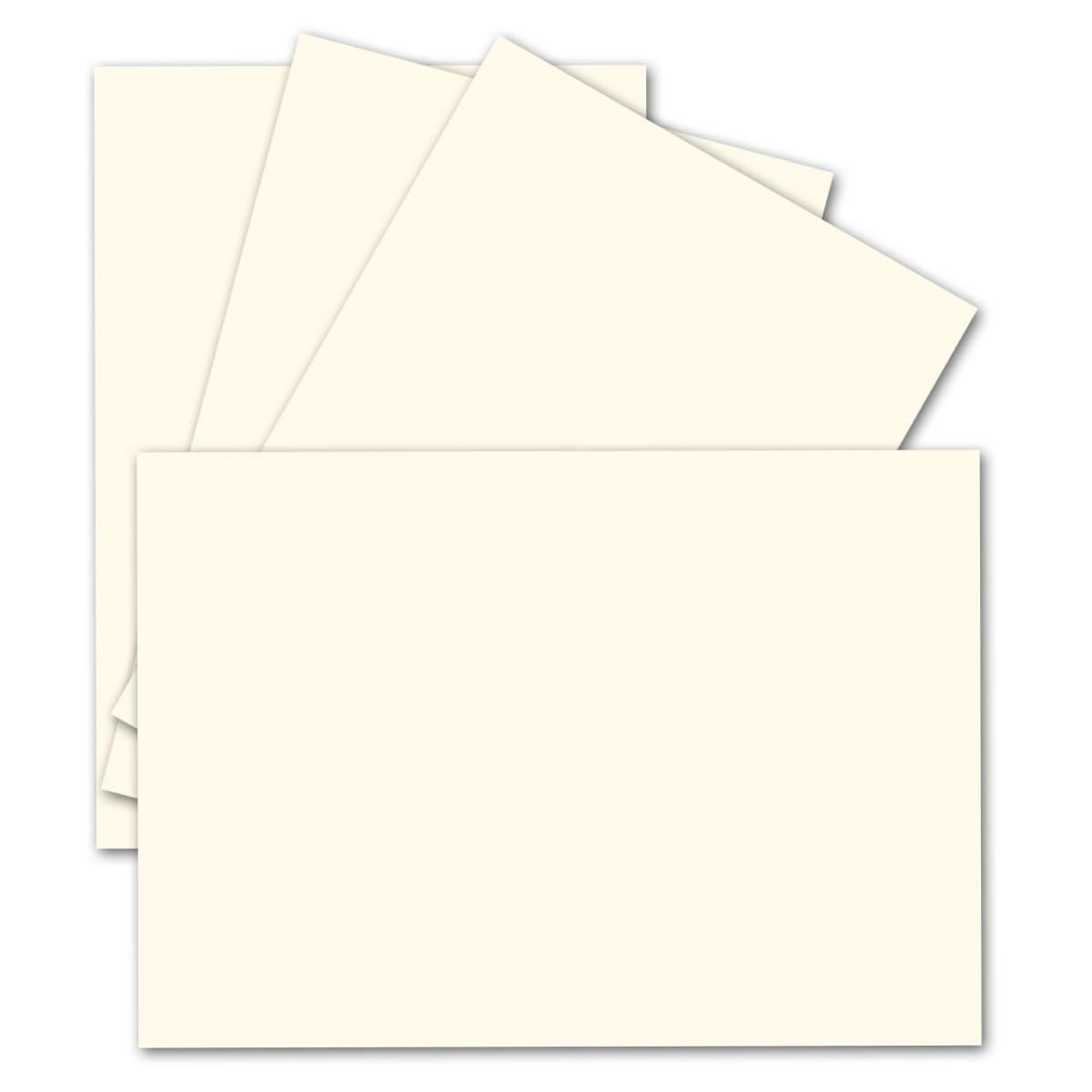 FarbenFroh by GUSTAV NEUSER 75 single cards DIN A6-10.5 x 14.8 cm - 240 g/m² - vanilla/cream ribbed - construction cardboard - craft paper - craft cardboard - craft cards - blank postcards