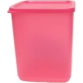 Tupperware Basic Bright Square Round Modular Canister 7.5c Pink