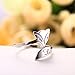 Merdia S925 Sterling Silver Fox Love Adjustable Ring for Women [Jewelry]