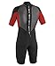 O'Neill Youth Reactor 2mm Back Zip Spring Wetsuit, Black/Red/Black, 4