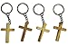 Wooden Cross Keychains Made in the Holy Land for Vacation Bible School Arts and Crafts or Church Carnival Fundraising by Novel Merk (4 Pc Set)