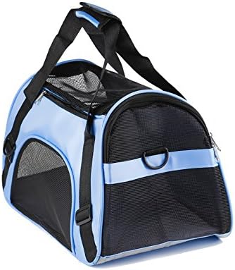 Andyan Pet Carrier for Dogs Cats - Side Air Travel Bag - Best for Small or Medium Dog and Cat - Portable Soft Airline Approved Small Puppy Travel Bag