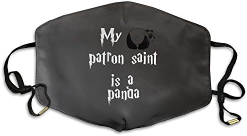 KZ MASKS Unisex My Patron Saint Is A Panda Printed Cotton Mouth-Masks Face Mask Polyester Anti-dust Masks