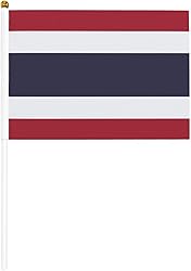 20 Pack Thailand Flags, 8.2 * 5.5 Inch Small