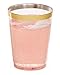 Gold Plastic Clear Cups | 10 oz. 50 Pack | Disposable Party Cups with Gold Rim | Fancy Wedding Tumblers | Elegant Party Supplies & Decorations | Old Fashioned Tumblers [Drinket Collection]