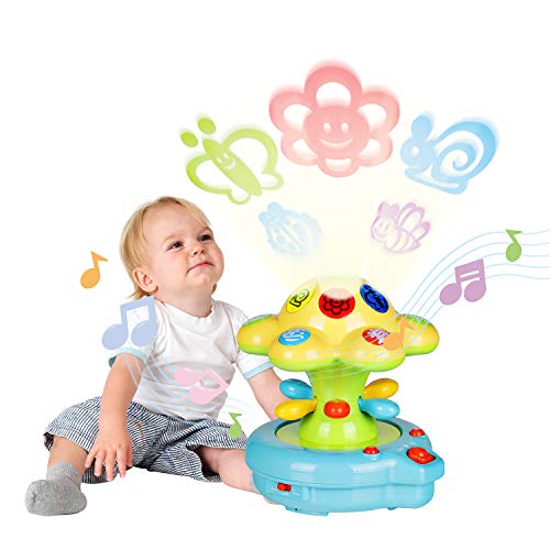 Happkid Baby Crib Toys Baby Soother Lights with Colored projections