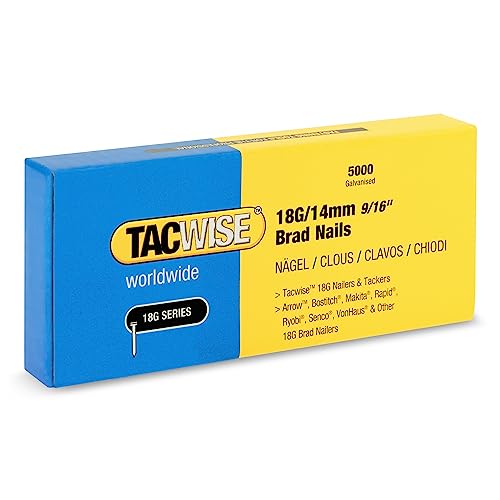 TACWISE 1724 Galvanised Brad Nails Type 18G / 14 mm, Pack of 5000