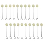 50 Packs Wool Daubers Ball Brush Leather Dye Tool Leather Dye Dauber Dyeing Applicator with Metal Handle for DIY Crafts Projects