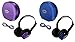 2 Pack Kid Sized Wireless Infrared Car DVD IR Automotive Colored Adjustable 2 Channel Headphones With Case and 3.5mm Auxiliary Cord. Note: Will Not Work on 2017+ GM's or Pacifica