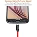 ASJXH [2-Pack 6ft] Micro USB Cable, Nylon Braided Tangle–Free, Fast Charging & Sync Cord for Android, Samsung, Kindle, Galaxy S7 S6 Edge, Note 5/4/ 2, HTC, LG G4, BlackBerry, Motorola, Sony(Red)