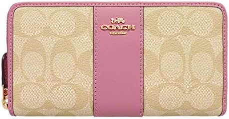 [コーチ] COACH 財布(長財布) F54630 ライトカーキ×ローズ シグネチャー PVC レザー アコーディオン ジップ アラウンド レディース [アウトレット品] [ブランド] [並行輸入品]