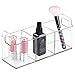 mDesign Cosmetic Organizer Tote for Vanity Cabinet to Hold Makeup, Beauty Products - Medium, Clear