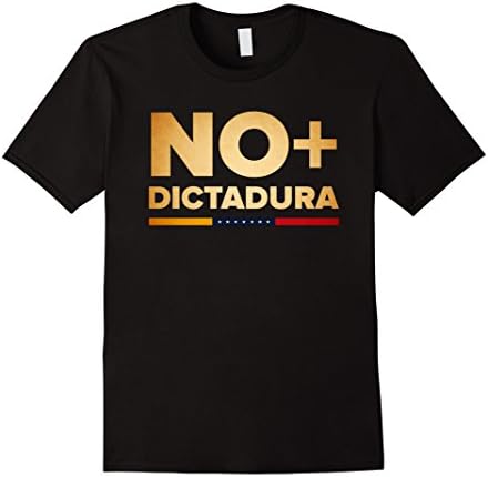 Mens Venezuela No Mas Dictadura T-Shirt Large Black
