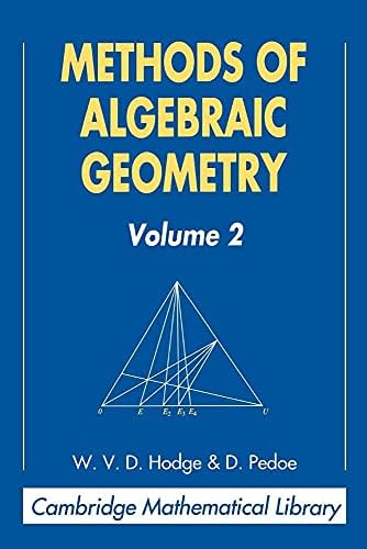 Amazon.com: Methods of Algebraic Geometry: Volume 1 (Cambridge