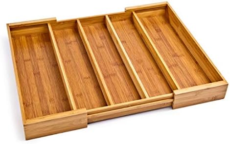 Seville Classics Bamboo Expandable 5 Large Compartment 2