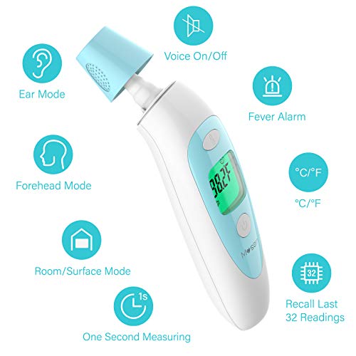 Mosen Thermometer for Fever Ear and Forehead Thermometer for Baby, Kid