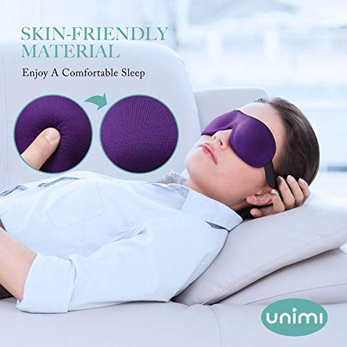 Unimi Sleep Mask for Woman and Man, Upgraded Contoured 3D Eye Mask Eye Cover, Comfortable Sleeping Mask No Pressure On Your Eyeballs, Create Total Darkness