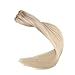 Full Shine 18 Inch Weft Hair Extensions Human Hair Ash Blonde Hair Extensions Sew In Extensions For Women Blonde Straight Human Hair Bundles Silky Hair 105G 18 Inch