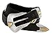 Gold Christian Cross Conchos Western Leather Scalloped Belt