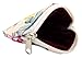 Fully Lined Rose Flower Patterened Brocade Rosary Case with Zipper Closure, 3 Inch