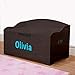 Personalized Dibsies Modern Expressions Toy Box - Espresso (Signature Series - Girls) (Signature Series - Girls)