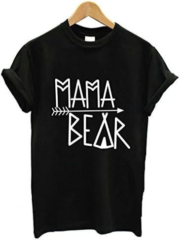 ULAKY Printing Bear Cute Graphic T Shirt Matching Family Shirt
