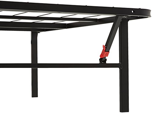 AmazonBasics Foldable Metal Platform Bed Frame 14 Inch Height for Under-Bed Storage - Tools-free Assembly, No Box Spring Needed - Twin