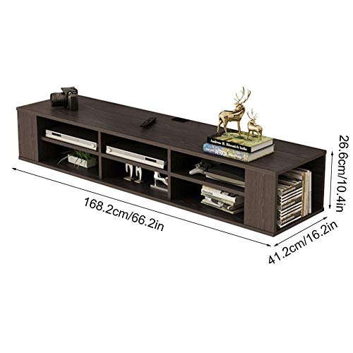 Simoner Floating Wall Mounted TV Console, Modern TV Stand Board Rack TV Cabinet, Home Media Entertainment Storage Shelf for Living Room LCD LED Falt Panel