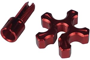 ihreesy Motorcycle Clutch Brake Cable Wire Adjuster,Clutch Adjustment Screw Aluminum Clutch Cable Wire Adjuster Clutch Cable Screw,Red