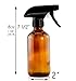8-Ounce Amber Glass Spray Bottles (6-Pack); w/ Heavy Duty 3-Setting Adjustable Sprayers