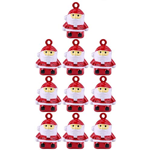 Olpchee 10PCS Mini DIY Jingle Bells Mini Cute Decorations Ornament Bell for Jewelry Findings Charms Pendant (Santa Claus) - Thumbnail 4