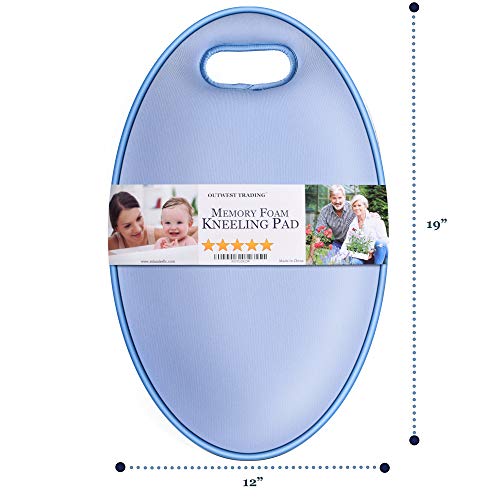 OUTWEST TRADING 1.75 Inch Thick Memory Foam Kneeling Pad - Garden Kneeler for Gardening, Floor Cushion for Baby Bath, mat for Exercise & Fitness Like Yoga or Pilates at The Gym